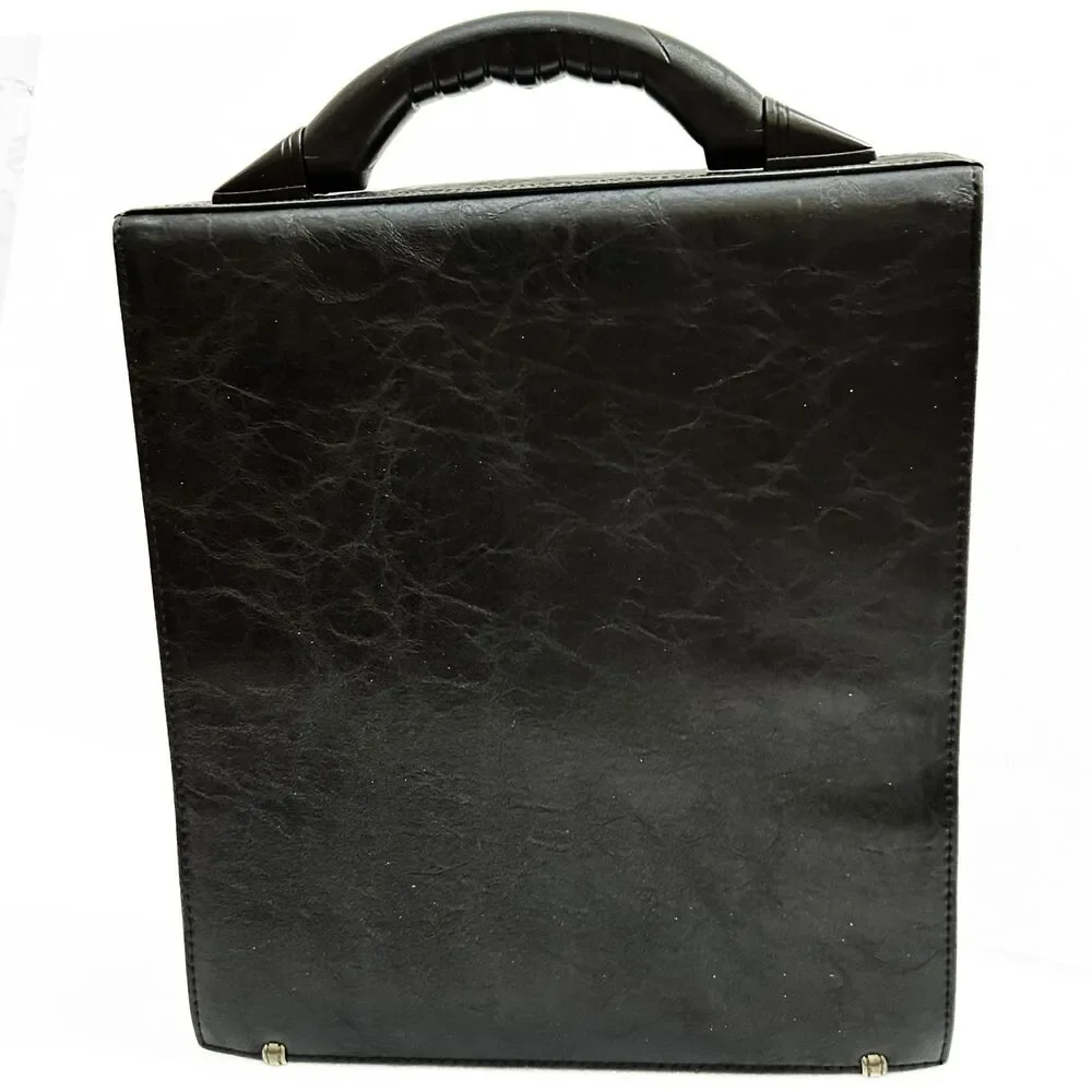 Turkish National Police Black Vertical Briefcase Crossbody Messenger Bag